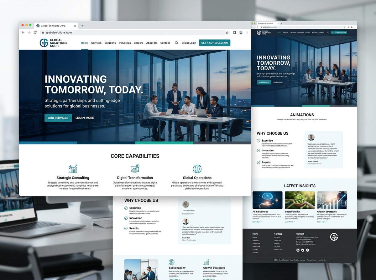 Corporate web design for a Noida enterprise client